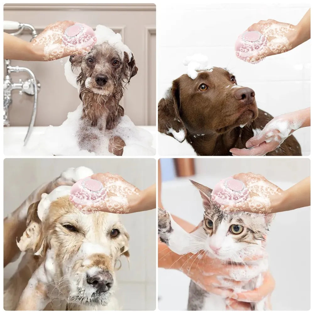 Silicone Dog Bath Massage Gloves