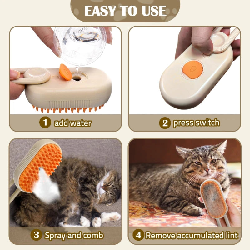 Steam pet Brush