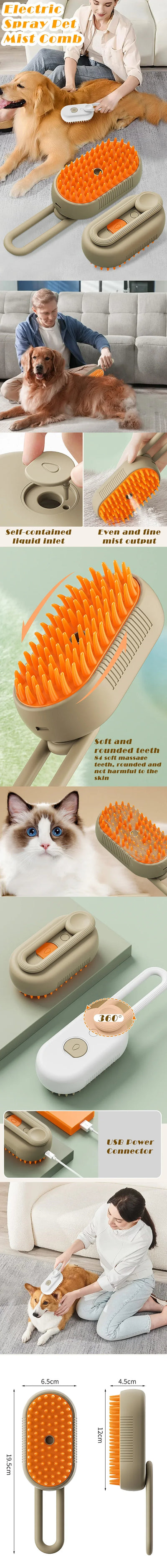 Steam pet Brush