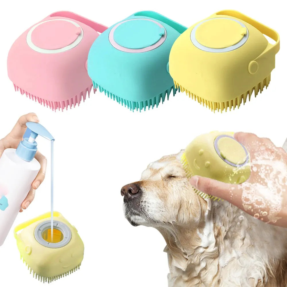 Silicone Dog Bath Massage Gloves