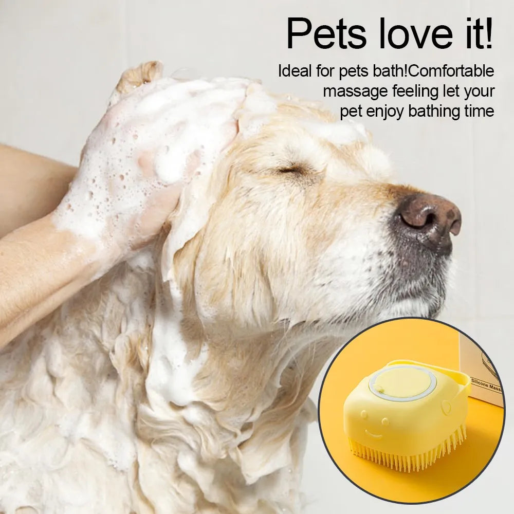 Silicone Dog Bath Massage Gloves
