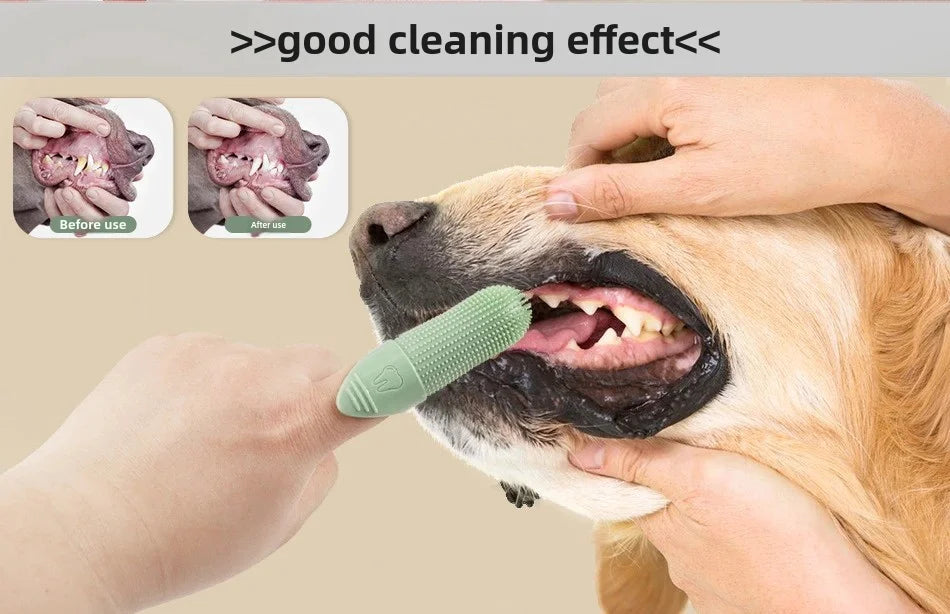 Dog Toothbrush, 360° Cleaning Finger